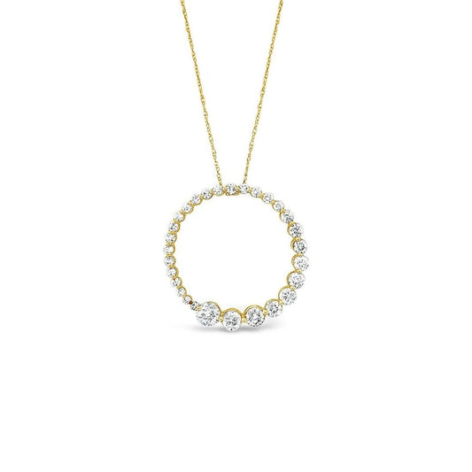 2 cts White Diamond Necklace in 14K Yellow Gold by Le Vian