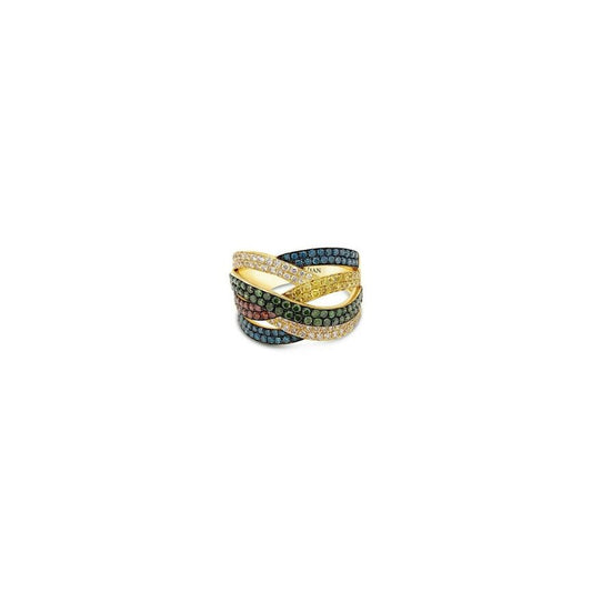 1 1/2 cts White Diamond Ring in 14K Yellow Gold by Le Vian