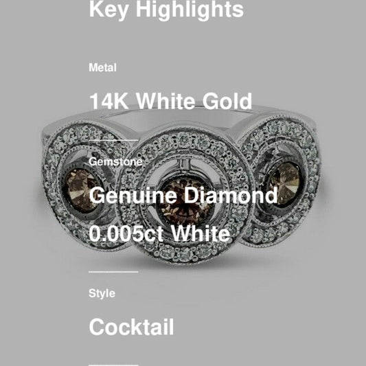 3/4 cts White Diamond Ring in 14K White Gold by Le Vian