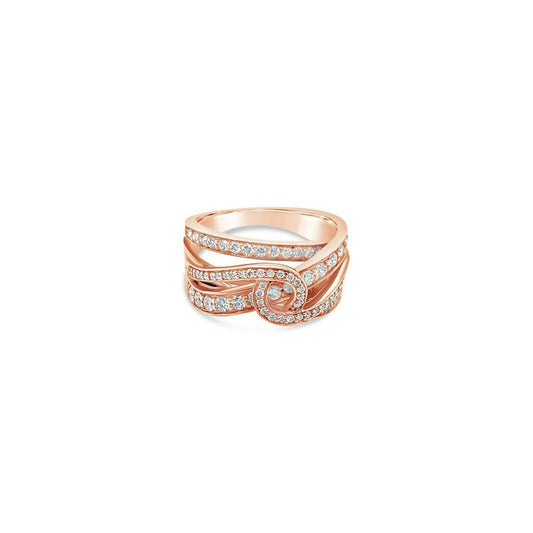 1 cts White Diamond Ring in 14K Rose Gold by Le Vian