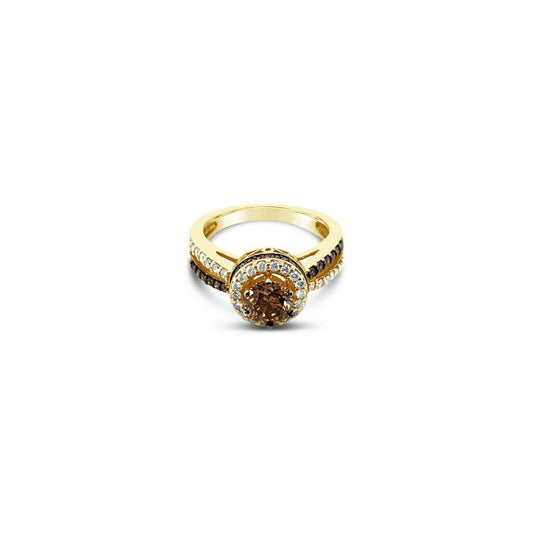 1 1/2 cts White Diamond Ring in 14K Yellow Gold by Le Vian