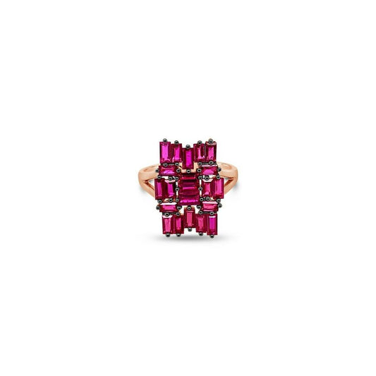 2 5/8 cts Red Ruby and Ruby Ring in 14K Rose Gold by Le Vian