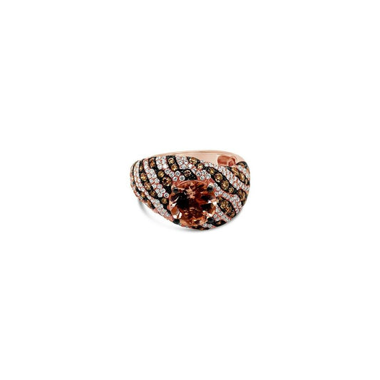 2 2/3 cts Pink Morganite and Diamond Ring in 14K Rose Gold by Le Vian