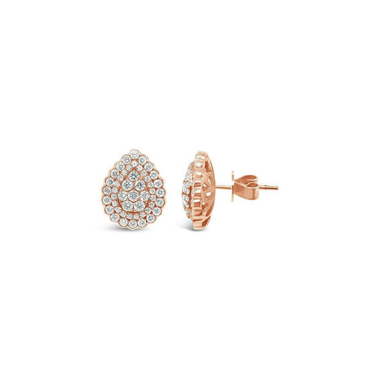 1 1/3 cts White Diamond Earrings in 18K Rose Gold by Le Vian