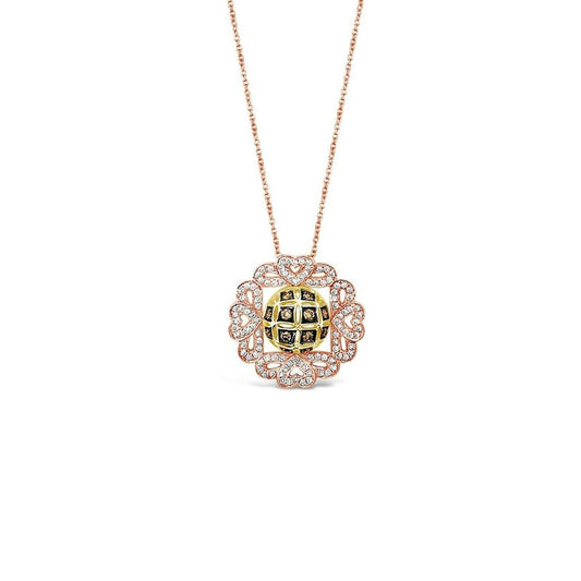 2/3 cts Chocolate Diamond Necklace in 14K Two Tone Gold by Le Vian