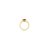 LeVian 14K Yellow Gold Pink Sapphire Gemstone Round Diamond Cocktail Ring