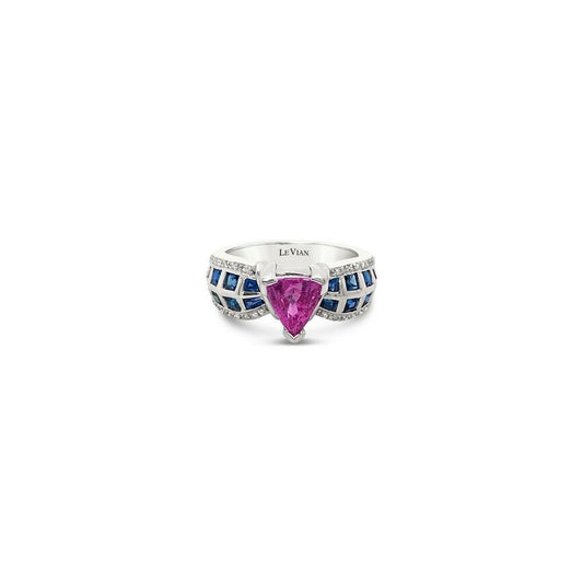3 1/8 cts Pink Sapphire and Diamond Ring in 18K White Gold by Le Vian
