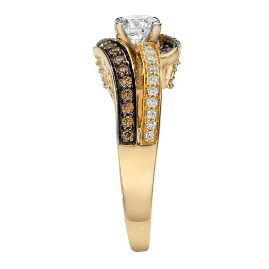 1 cts White Diamond Ring in 14K Two Tone Gold by Le Vian