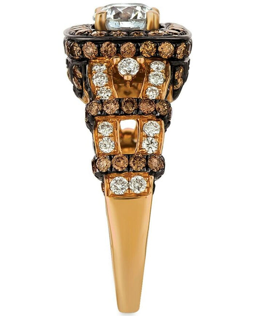 2 7/8 cts White Diamond Ring in 14K Rose Gold by Le Vian