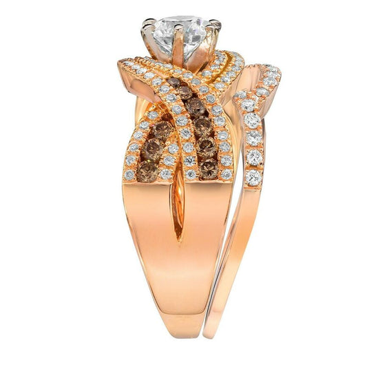 1 1/4 cts White Diamond Ring in 14K Two Tone Gold by Le Vian