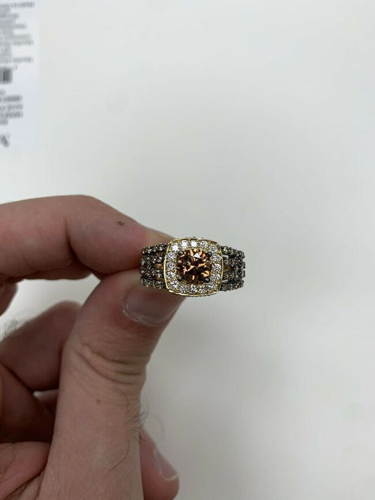 2 1/3 cts Chocolate Diamond Ring in 14K Yellow Gold by Le Vian