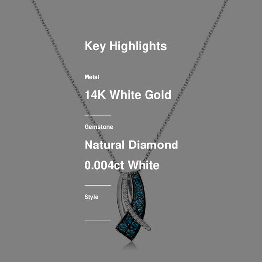 1/3 cts White Diamond Necklace in 14K White Gold by Le Vian