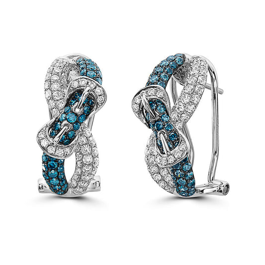 1 3/4 cts White Diamond Earrings in 14K White Gold by Le Vian