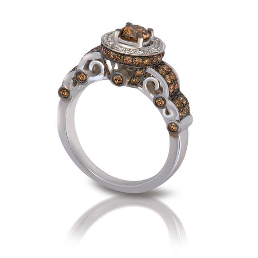 1 1/4 cts Chocolate Diamond Ring in 14K White Gold by Le Vian