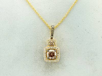 14K YELLOW GOLD DIAMOND PENDANT