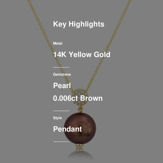 Le Vian Grand Sample Sale Pendant featuring Chocolate Pearls Vanilla Diamonds set in 14K Honey Gold