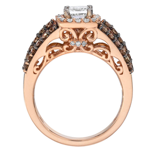 Le Vian Grand Sample Sale Ring featuring Vanilla Diamonds, Chocolate Diamonds set in 14K Two Tone Gold