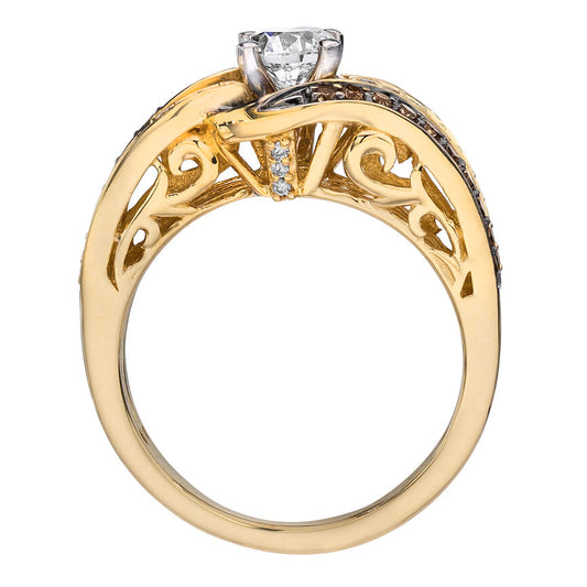 Le Vian Grand Sample Sale Ring featuring Vanilla Diamonds, Chocolate Diamonds set in 14K Two Tone Gold