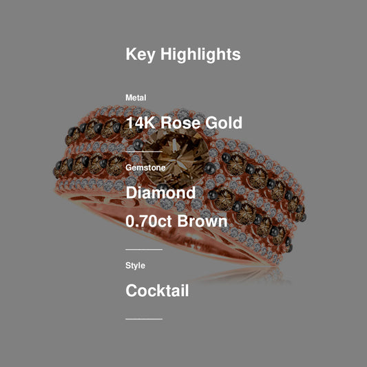 Le Vian Chocolatier Ring featuring Chocolate Diamonds, Vanilla Diamonds set in 14K Yellow Gold