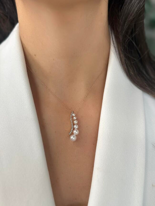Le Vian Chocolatier Pendant featuring White Pearls Chocolate Diamonds set in 14K Rose Gold