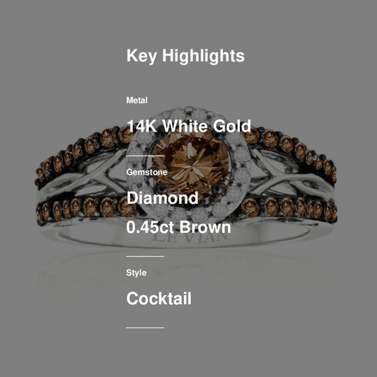 Le Vian Grand Sample Sale Ring featuring Chocolate Diamonds, White Diamonds set in 14K White Gold