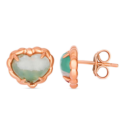 LeVian 925 Sterling Silver Rose Gold Plated Aquaprase Candy 3.6 cts Earrings