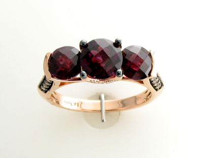 4 cts Rhodolite Diamond Ring in 14K Rose Gold by Le Vian - BirthStone.com