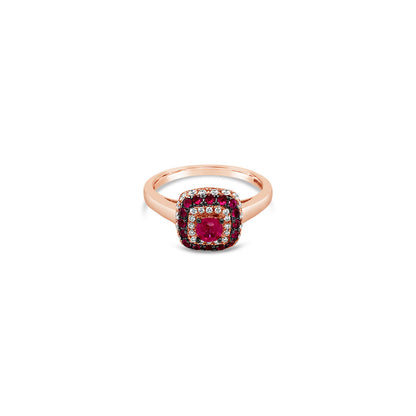 Le Vian Chocolatier® Ring - Ruby, Vanilla/Chocolate Diamonds® 14K Rose Gold