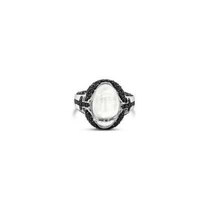 9 3/4 cts White Topaz and Diamond Ring in 14K Two Tone Gold by Le Vian - BirthStone.com