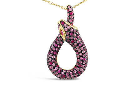 2 cts Pink Sapphire and Sapphire Necklace in 14K Rose Gold by Le Vian - BirthStone.com