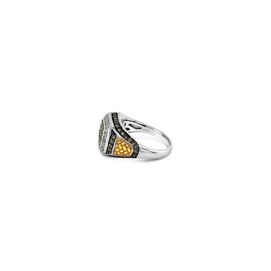 1 1/8 cts Yellow Sapphire and Diamond Ring in 14K Two Tone Gold by Le Vian - BirthStone.com