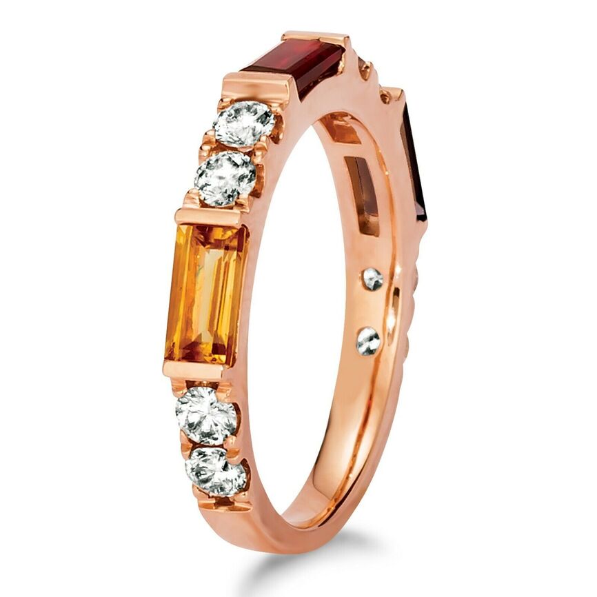 1 1/2 cts Red Pyrope Garnet and Diamond Ring in 14K Rose Gold by Le Vian - BirthStone.com