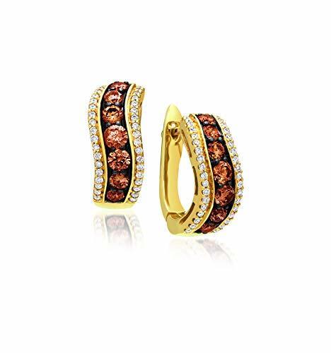 1 1/4 cts Chocolate Diamond Earrings in 14K Yellow Gold by Le Vian - BirthStone.com