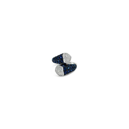 2 3/4 cts Blue Sapphire and Diamond Ring in 14K White Gold by Le Vian - BirthStone.com