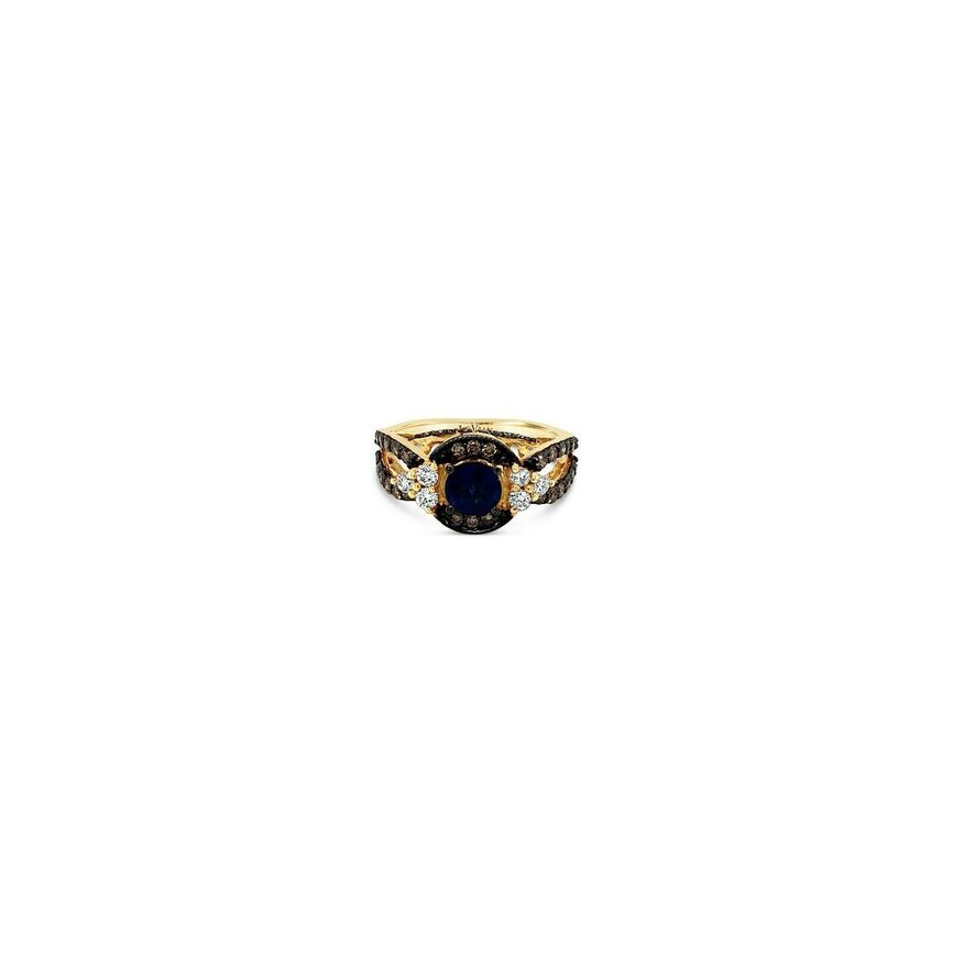 1 2/3 cts Blue Sapphire and Diamond Ring in 14K Yellow Gold by Le Vian - BirthStone.com