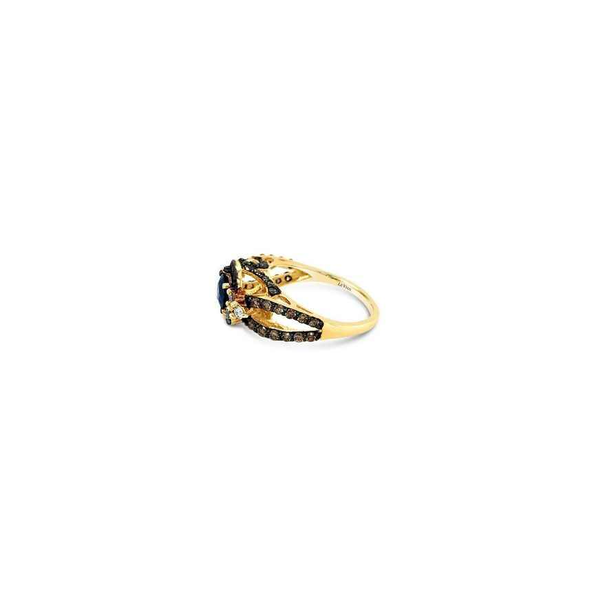 1 2/3 cts Blue Sapphire and Diamond Ring in 14K Yellow Gold by Le Vian - BirthStone.com