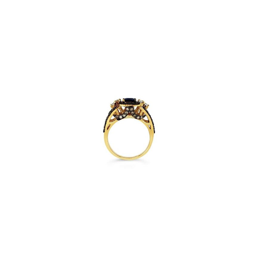 1 2/3 cts Blue Sapphire and Diamond Ring in 14K Yellow Gold by Le Vian - BirthStone.com