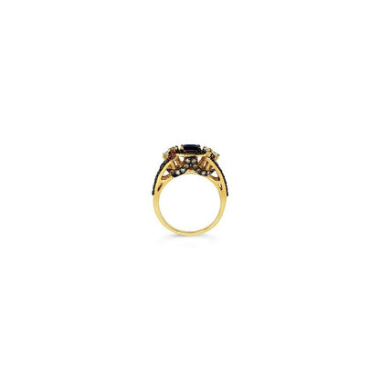 1 2/3 cts Blue Sapphire and Diamond Ring in 14K Yellow Gold by Le Vian - BirthStone.com