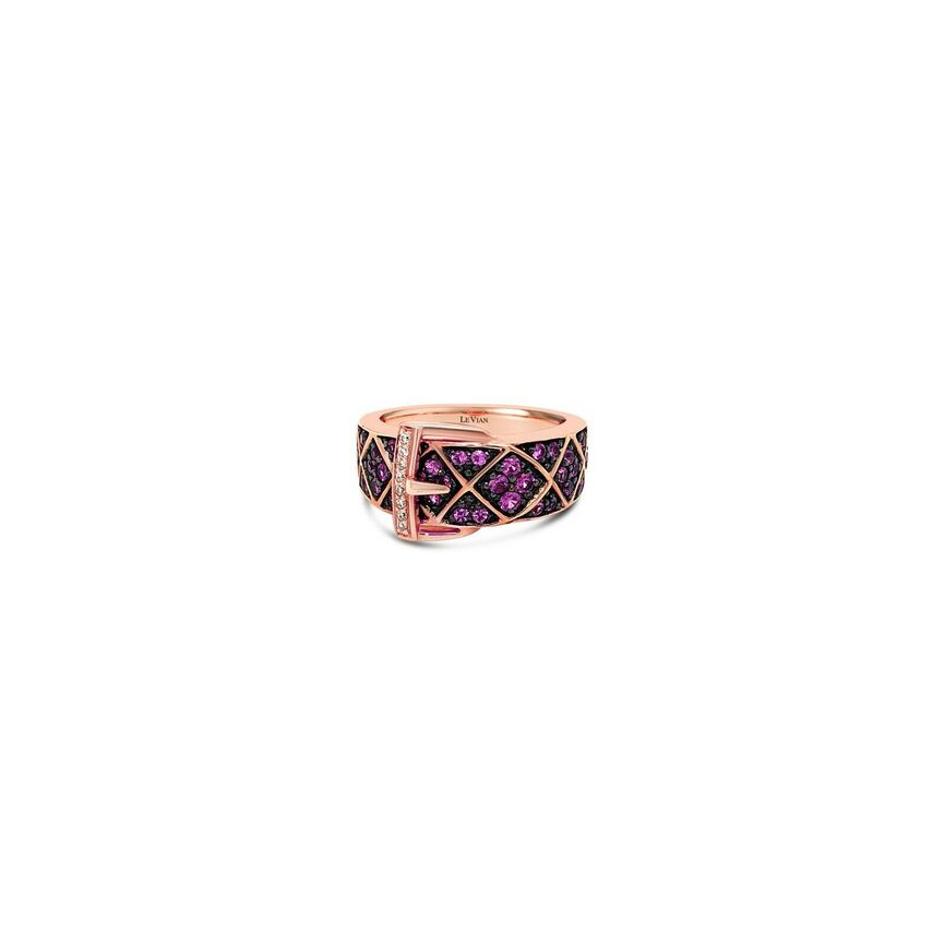 5/8 cts Pink Sapphire and Diamond Ring in 14K Rose Gold by Le Vian - BirthStone.com