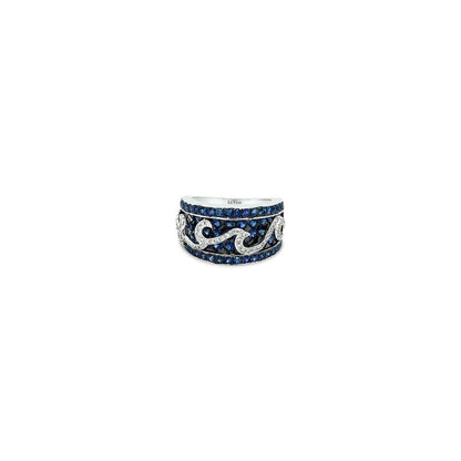 2 1/3 cts Blue Sapphire and Diamond Ring in 14K White Gold by Le Vian - BirthStone.com