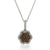 LeVian 14K White Gold Round Chocolate Brown Diamonds Beautiful Pendant Necklace