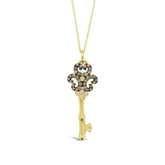 2/3 cts Chocolate Diamond Necklace in 14K Yellow Gold by Le Vian - BirthStone.com