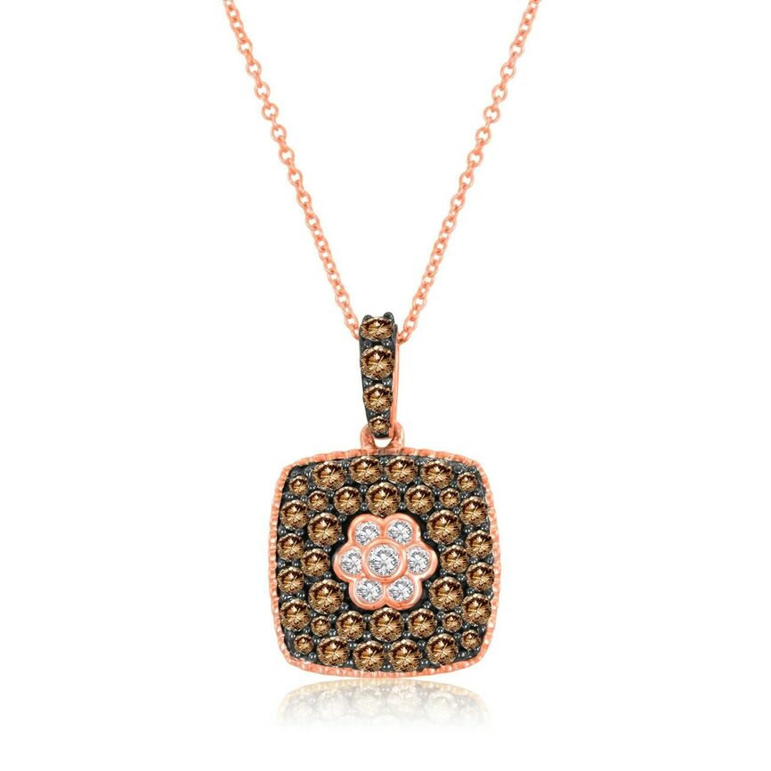 1 5/8 cts White Diamond Necklace in 14K Rose Gold by Le Vian - BirthStone.com