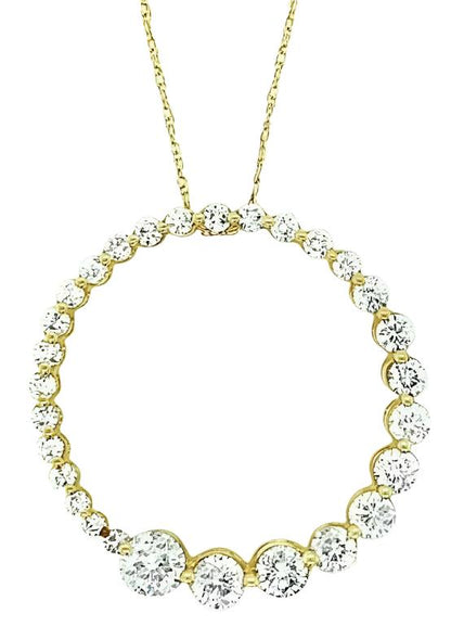 2 cts White Diamond Necklace in 14K Yellow Gold by Le Vian - BirthStone.com