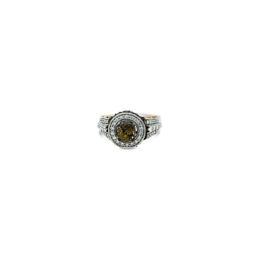 2 1/4 cts Yellow Sapphire and Diamond Ring in 14K Two Tone Gold by Le Vian - BirthStone.com