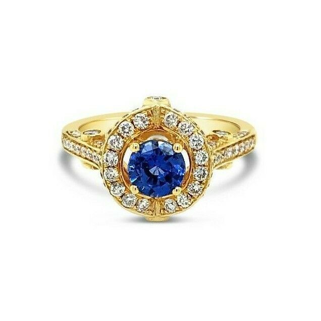 1 3/8 cts Blue Sapphire Cocktail Ring in 14K Yellow Gold by Le Vian - BirthStone.com