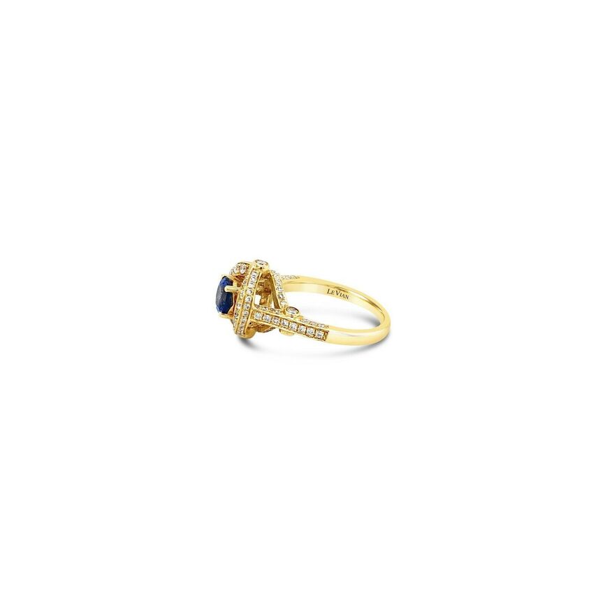 1 3/8 cts Blue Sapphire Cocktail Ring in 14K Yellow Gold by Le Vian - BirthStone.com