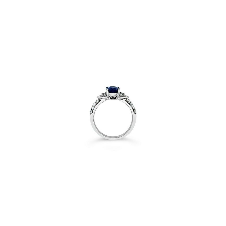 1 2/3 cts Blue Sapphire and Diamond Ring in 14K White Gold by Le Vian - BirthStone.com