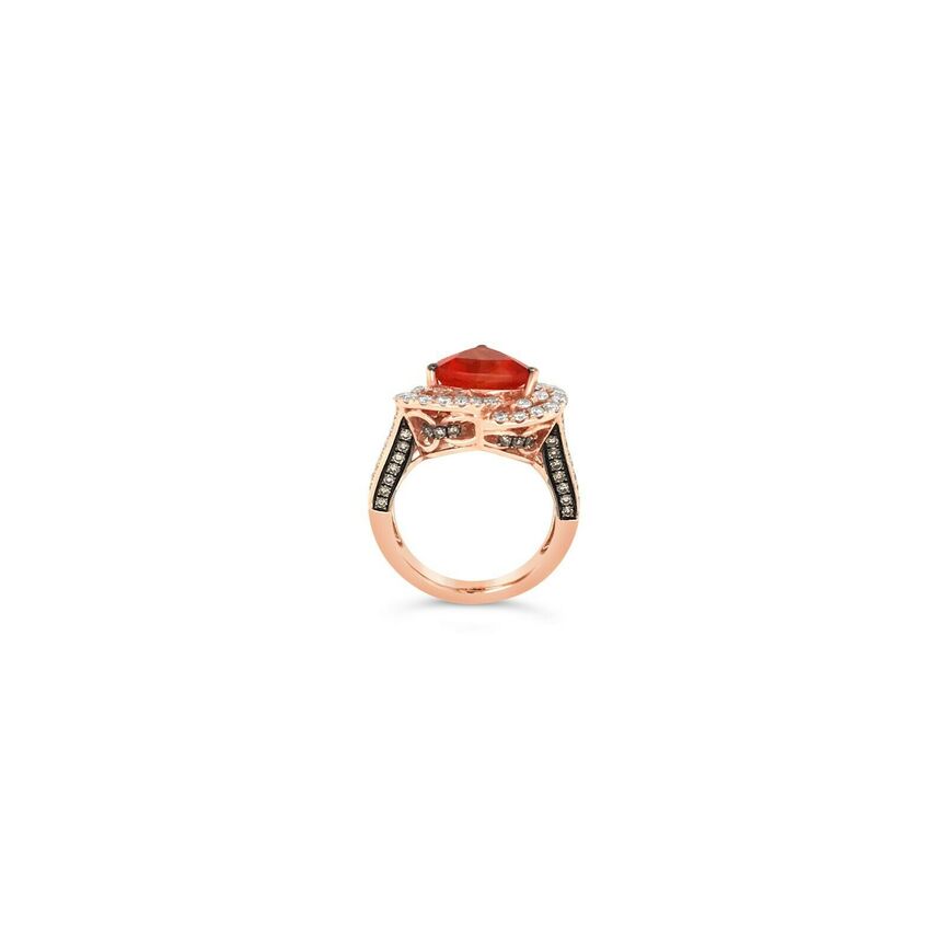 3 cts Red Fire Opals and Diamond Ring in 14K Rose Gold by Le Vian - BirthStone.com