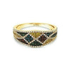 LeVian 14K Yellow Gold Round Multi-Color Diamond Classic Pavé Band Ring